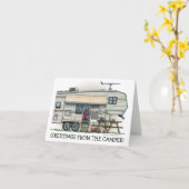 Cute RV  Fifth Wheel Camper Travel Trailer Kaart (Gele Bloem)