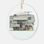 Cute RV  Fifth Wheel Camper Travel Trailer Keramisch Ornament (Links)