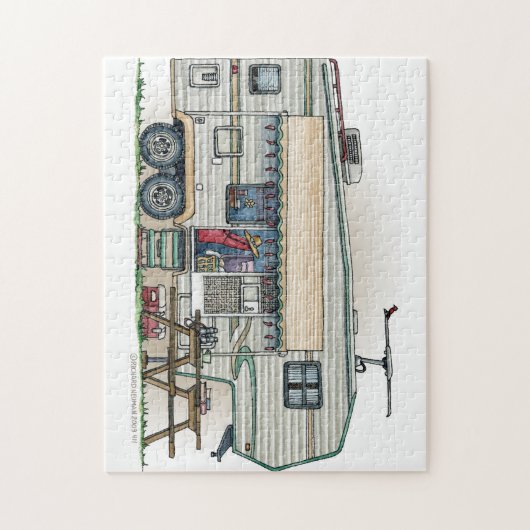 Cute RV  Fifth Wheel Camper Travel Trailer Legpuzzel (Verticaal)