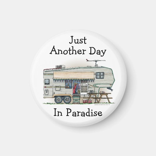 Cute RV  Fifth Wheel Camper Travel Trailer Magneet (Voorkant)