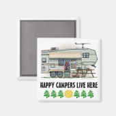 Cute RV Fifth Wheel Camper Travel Trailer Magneet (Voorkant / Achterkant)