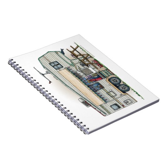 Cute RV  Fifth Wheel Camper Travel Trailer Notitieboek (Rechterzijde)