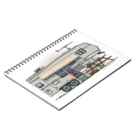 Cute RV  Fifth Wheel Camper Travel Trailer Notitieboek (Linkerzijde)