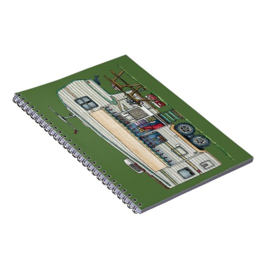 Cute RV  Fifth Wheel Camper Travel Trailer Notitieboek (Rechterzijde)