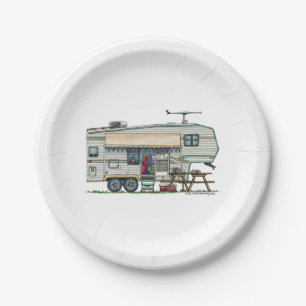 Cute RV  Fifth Wheel Camper Travel Trailer Papieren Bordje