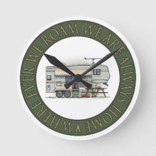 Cute RV  Fifth Wheel Camper Travel Trailer Ronde Klok