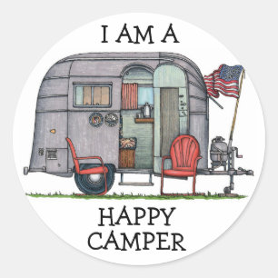 Cute RV  Fifth Wheel Camper Travel Trailer Ronde Sticker