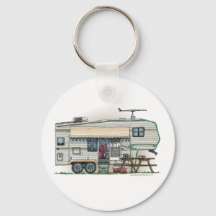 Cute RV Fifth Wheel Camper Travel Trailer Sleutelhanger