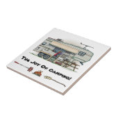 Cute RV  Fifth Wheel Camper Travel Trailer Tegeltje (Zijkant)