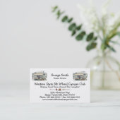 Cute RV Fifth Wheel Camper Travel Trailer Visitekaartje (Staand voorkant)