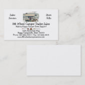 Cute RV  Fifth Wheel Camper Travel Trailer Visitekaartje (Voorkant / Achterkant)