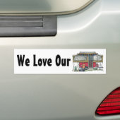 Cute RV  Popup Camper Travel Trailer Bumpersticker (Op auto)
