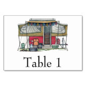 Cute RV  Popup Camper Travel Trailer Kaart (Voorkant)