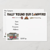 Cute RV  Popup Camper Travel Trailer Kaart (Voorkant / Achterkant)