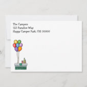 Cute RV Popup Camper Travel Trailer Kaart (Achterkant)