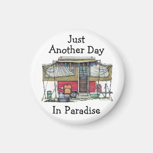 Cute RV  Popup Camper Travel Trailer Magneet