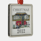 Cute RV  Popup Camper Travel Trailer Metalen Ornament (Rechts)