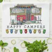 Cute RV  Popup Camper Travel Trailer Theedoek (Gevouwen)