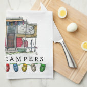 Cute RV  Popup Camper Travel Trailer Theedoek (Quarter Fold)