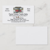 Cute RV  Popup Camper Travel Trailer Visitekaartje (Voorkant / Achterkant)