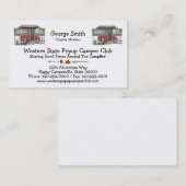 Cute RV  Popup Camper Travel Trailer Visitekaartje (Voorkant / Achterkant)