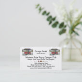 Cute RV  Popup Camper Travel Trailer Visitekaartje (Staand voorkant)