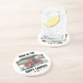 Cute RV  Popup Camper Travel Trailer Zandsteen Onderzetter (Zijkant)