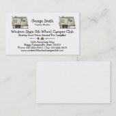 Cute RV  Speelgoed Hauler Camper Travel Trailer Visitekaartje (Voorkant / Achterkant)