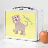 Cute Saber Toothed Tiger Smilodon cartoon (In situ)