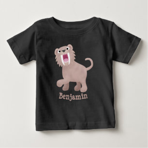 Cute Saber Toothed Tiger Smilodon cartoon