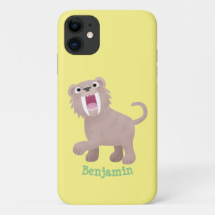 Cute Saber Toothed Tiger Smilodon cartoon Case-Mate iPhone Case