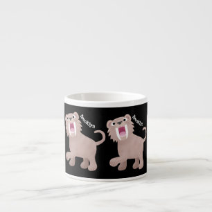Cute Saber Toothed Tiger Smilodon cartoon Espresso Kop
