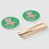 Cute Saber Toothed Tiger Smilodon cartoon Handwaaier (Niet-gemonteerd)