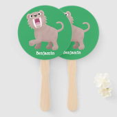 Cute Saber Toothed Tiger Smilodon cartoon Handwaaier (Voorkant en achterkant)