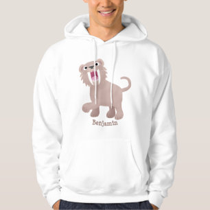 Cute Saber Toothed Tiger Smilodon cartoon Hoodie