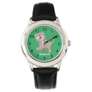 Cute Saber Toothed Tiger Smilodon cartoon Horloge