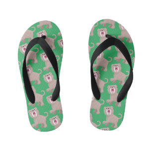Cute Saber Toothed Tiger Smilodon cartoon Kinder Teenslippers