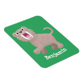 Cute Saber Toothed Tiger Smilodon cartoon Magneet (Rechterzijde)