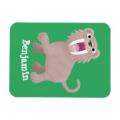Cute Saber Toothed Tiger Smilodon cartoon Magneet (Horizontaal)
