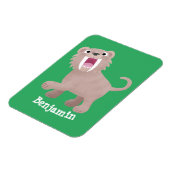 Cute Saber Toothed Tiger Smilodon cartoon Magneet (Linkerzijde)