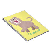 Cute Saber Toothed Tiger Smilodon cartoon Notitieboek (Rechterzijde)