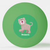 Cute Saber Toothed Tiger Smilodon cartoon Pingpongbal (Achterkant)