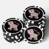 Cute Saber Toothed Tiger Smilodon cartoon Poker Chips (Opstapeling)