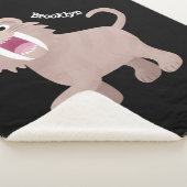 Cute Saber Toothed Tiger Smilodon cartoon Sherpa Deken (3/4)