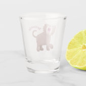 Cute Saber Toothed Tiger Smilodon cartoon Shot Glas (Achterkant)