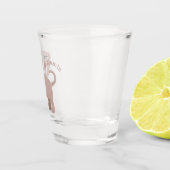 Cute Saber Toothed Tiger Smilodon cartoon Shot Glas (Rechts)