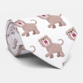 Cute Saber Toothed Tiger Smilodon cartoon Stropdas (Opgerold)