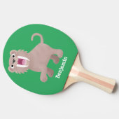 Cute Saber Toothed Tiger Smilodon cartoon Tafeltennisbatje (Zijkant)