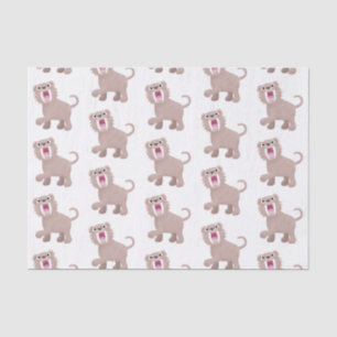 Cute Saber Toothed Tiger Smilodon cartoon Tissuepapier