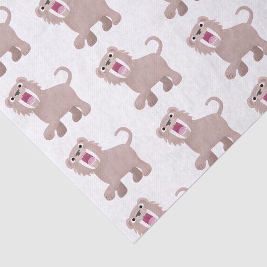 Cute Saber Toothed Tiger Smilodon cartoon Tissuepapier (Detail)